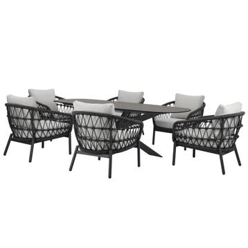 Arezzo San Francisco low dining tuinset 240x100xH69 cm 7, Tuin en Terras, Tuinsets en Loungesets, Ophalen of Verzenden, Nieuw