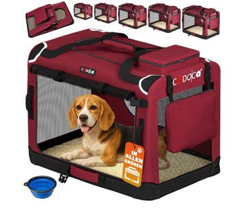 Hondentransportbox Donker Rood L 70x52x50cm (Huisdieren), Verzenden, Nieuw