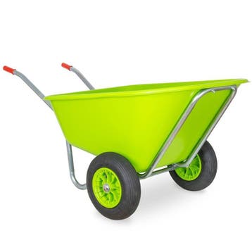 LandXpert stal kruiwagen - 250 liter, groen, met 2 wielen