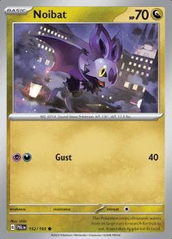 Noibat 152/193 reverse holo Paldea evolved, Ophalen of Verzenden, Nieuw, Losse kaart, Foil