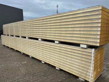 Wandpaneel 100mm, Beide zijde wit 2e keus, Nieuw, Overige materialen, 100 mm of meer
