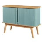 Commode Tysvær dressoir 110x40x80 cm naturel en blauw [en.ca, Verzenden, Nieuw