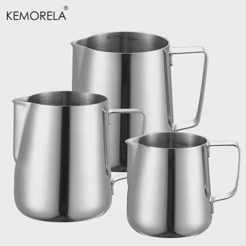 Set van 3 RVS Melkopschuimkannen (350/600/900ml) met Maatver, Verzenden