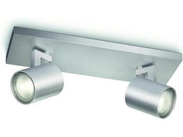 Philips Runner - Opbouwspot - 2x draaibare GU10 - Zilver, Huis en Inrichting, Verzenden, Nieuw