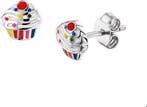 The Jewelry Collection - Oorknoppen Cupcake - Zilver, Verzenden, Nieuw