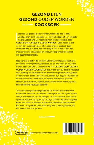 Gezond eten, gezond ouder worden kookboek 9789022336922, Verzenden, Zo goed als nieuw, Eric De Maerteleire