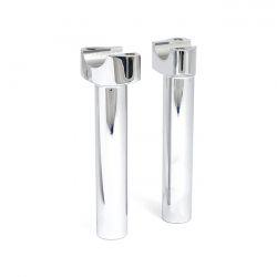 aluminum risers recht, 6-1/2 hoog. verchroomd, Nieuw