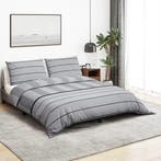 vidaXL Dekbedovertrekset 200x200 cm katoen grijs, Verzenden, Nieuw, Grijs