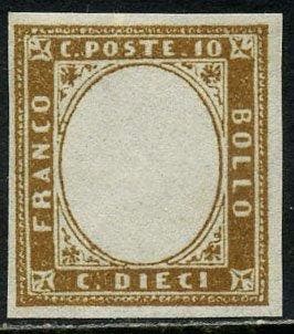 Italiaanse oude staten - Sardinië 1855 - IVe uitgifte - 10, Gestempeld