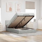 vidaXL Ottoman bed met matras en LEDs 140x190cm fluweel, Verzenden, Nieuw, Tweepersoons, 140 cm