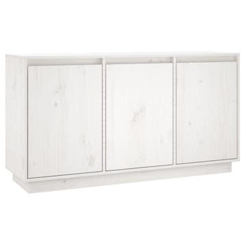 TV-meubel Wit 111x34x60cm | Massief Hout | Laatste Stuk!, 100 tot 150 cm, Ophalen of Verzenden, Zo goed als nieuw, Grenenhout