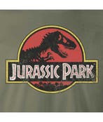 Jurassic Park Vintage Logo Kaki T-Shirt, Ophalen of Verzenden, Nieuw