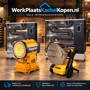 VAL6 de beste Werkplaatsheater Werkplaatskachel op de markt!, Ophalen of Verzenden, Nieuw, Hoog rendement (Hr)