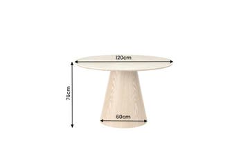 Eettafel UNIQUE 120cm rond eikenhout fineer met keramisch, Ophalen of Verzenden, Nieuw