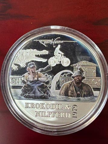 Wereld. Medal 2022 Bud Spencer - Krokodil und Nilpferd - 15g