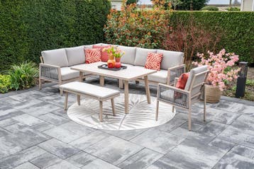 GI Decala rope lounge-/diningset incl. stoel & tuinbank -, Verzenden, Nieuw, Overige materialen, Loungeset