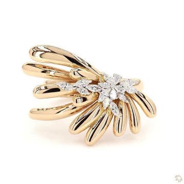 Ring - 14 karaat Roségoud - 0.37ct. tw. Diamant (Natuurlijk), Nieuw