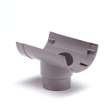 Pvc mastgoot uitloop grijs-100 x 80/70 mm, Verzenden, Nieuw