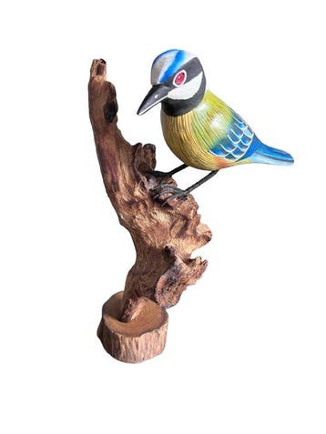 Decoratief ornament - Europa - Handgeschilderde pimpelmees, Antiek en Kunst