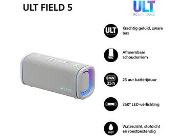 Sony -  Srsult50 Ult Field 5 Bluetooth-speaker  - Wit, Audio, Tv en Foto, Luidsprekers, Verzenden, Nieuw, Overige typen, Sony