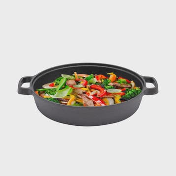 Gietijzeren Koekenpan met 2 Handvatten - 25 cm - Geschikt vo, Verzenden, Nieuw