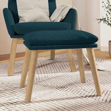 vidaXL Voetenbank 45x29,5x35 cm fluweel blauw, Verzenden, Nieuw