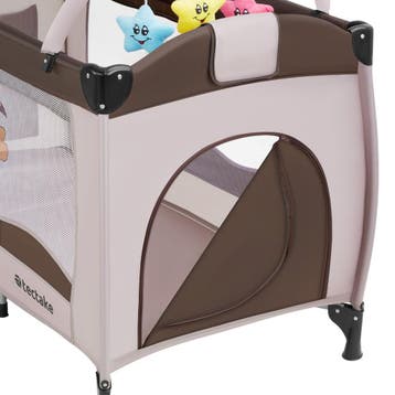 Reisbed olifant 132x75x104cm met commode en tas - bruin, Kinderen en Baby's, Verzenden, Nieuw