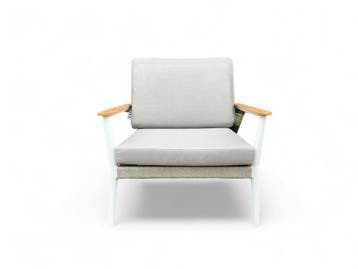 Tuinset Sandro inclusief 2 tafeltjes | Aluminium Frame Wit, Ophalen of Verzenden, Nieuw, 4 zitplaatsen