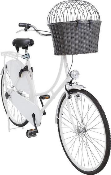 Trixie Stuur Fietsmand Met Draadkap Antraciet - 44X41X34 CM, Ophalen of Verzenden, Zo goed als nieuw, Trixie