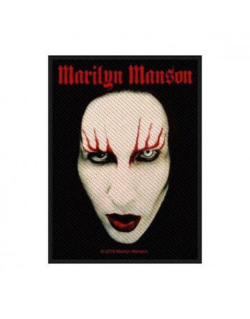Marilyn Manson - Face - patch officiële merchandise, Ophalen of Verzenden, Nieuw, Kleding