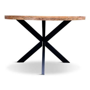 Eettafel Oscar Rond Ø140cm Mango Naturel, Huis en Inrichting, Tafels | Eettafels, Ophalen of Verzenden, Nieuw