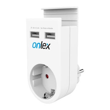 Stopcontact met 2x USB - Snellader, Ophalen of Verzenden, Nieuw