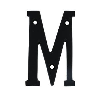Letter M Klein IJzer zwart 75 mm, Verzenden, Nieuw