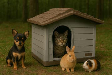 Duvo+ Pepita - Huisdierhuis - kattenhuis - Bruin/Groen, Verzenden, Hok, Cavia, Minder dan 60 cm