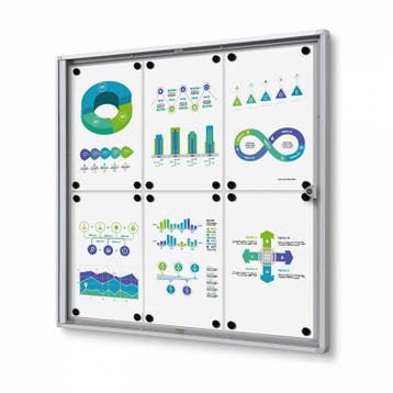 Informatiekast Binnen Whiteboard 6x A4 Budget, Nieuw in verpakking