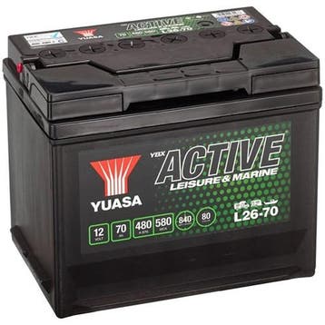 Yuasa L26-70 Recreatie Accu 70Ah 260X174x225, Verzenden