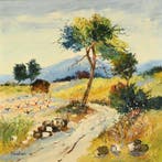 Christiane Stenfort (1940) - Le petit chemin, Antiek en Kunst