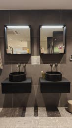 VT Wonen badmeubel 60cm (2x) mat zwart met waskom - 0034, Ophalen, Nieuw, Wastafelkast