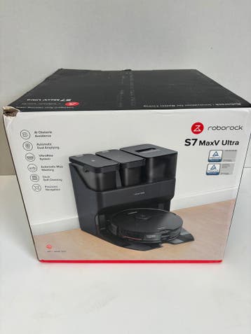 Roborock S7 MaxV Ultra - Robotstofzuiger - Zwart, Verzenden