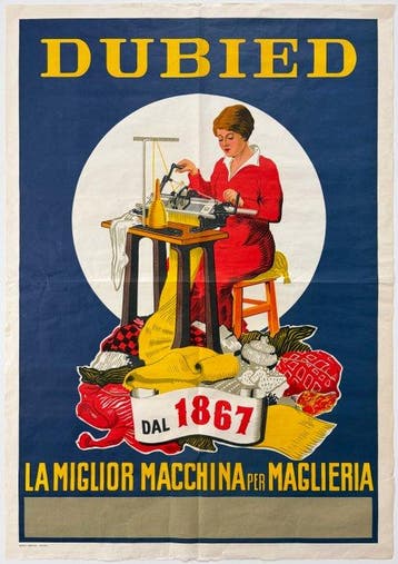Dubied - Manifesto Originale - jaren 1950