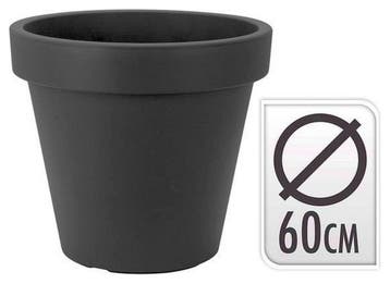 Bloempot kunststof rond 60cm antraciet, Ophalen of Verzenden, Nieuw