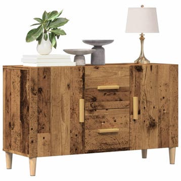 vidaXL Dressoir 100x36x60 cm bewerkt hout oud houtkleurig, Verzenden, Nieuw, Overige houtsoorten