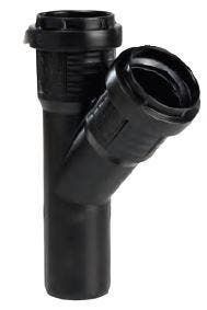 Pipelife Master3+ geluidsarm t-stuk 110x50 45gr m/s Zwart, Doe-het-zelf en Verbouw, Buizen en Afvoer, Ophalen of Verzenden, Nieuw