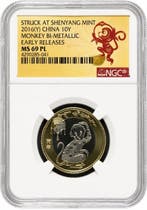 China. 10 Yuan 2016 - NGC PL69 (Top Pop)