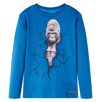 vidaXL Kindershirt met lange mouwen 128 petrol, Verzenden, Nieuw