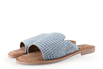 Lazamani Slippers in maat 37 Blauw, Slippers, Lazamani, Zo goed als nieuw, Verzenden