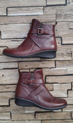 ECCO - prachtige leren enkellaarsjes, maat 36, Kleding | Dames, Schoenen, Ecco, Bruin, Verzenden, Lage of Enkellaarzen