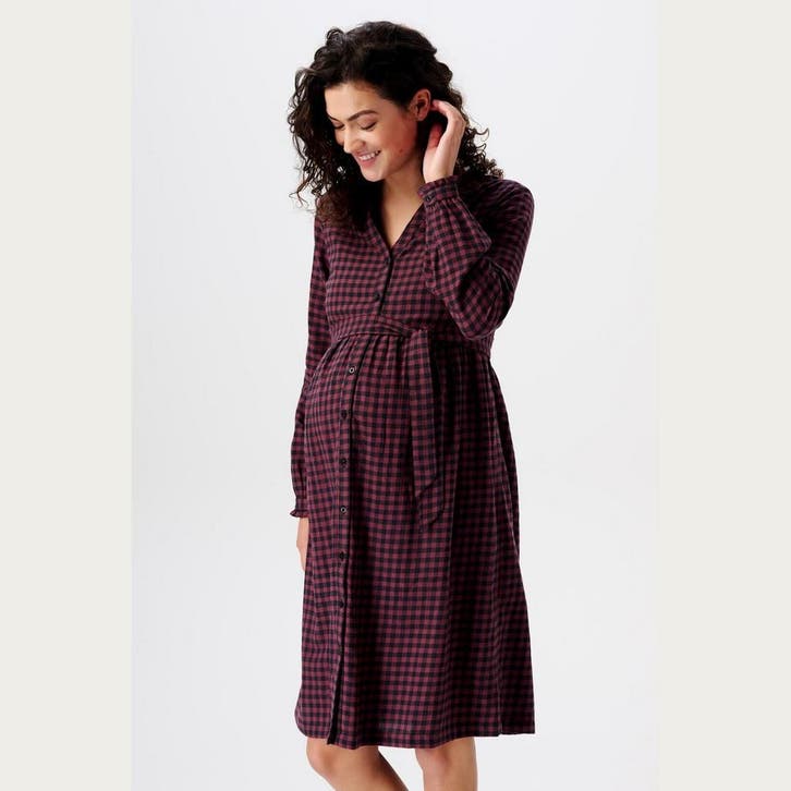 ZwangerschapsJurk Voedingsjurk Geruit van Flanel, Kleding | Dames, Positiekleding, Nieuw, Verzenden