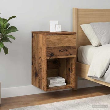 vidaXL Bed kast 2 st Oud hout 29 x 31,5 x 49 cm Bewerkt hout, Huis en Inrichting, Minder dan 45 cm, Verzenden, Nieuw, Minder dan 55 cm