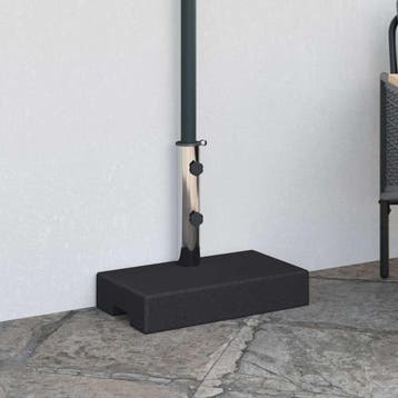 vidaXL Parasolvoet rechthoekig 25 kg graniet zwart, Verzenden, Nieuw, Minder dan 1 meter, Parasolvoet